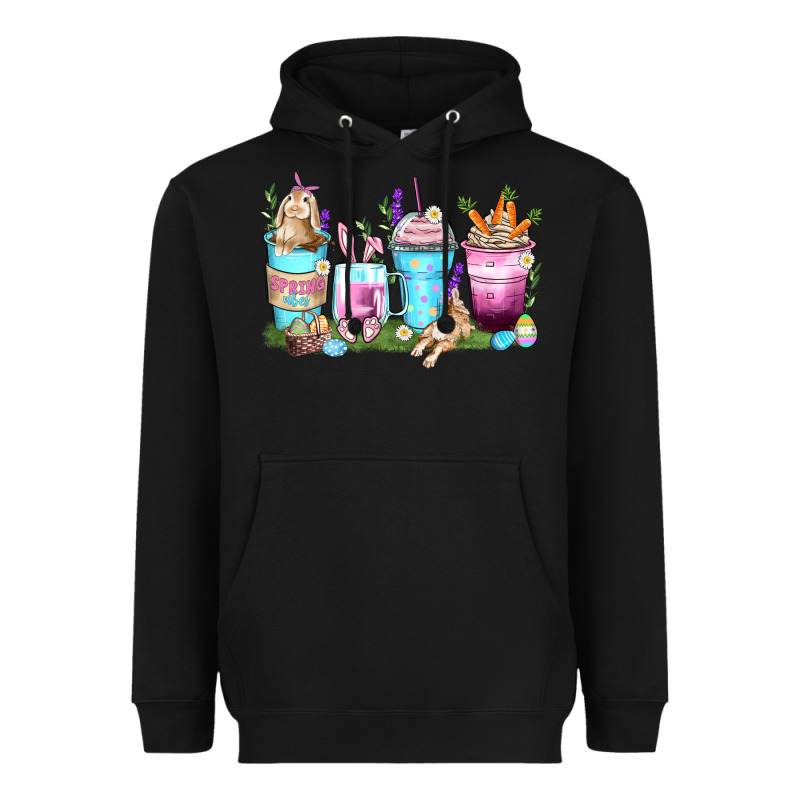Rabbit Coffee Cups Heavyweight Hoodie by Zillion Design Studio | Teevron