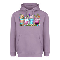 Lavender rabbit coffee cups Heavyweight Hoodie - Zillion Design Studio