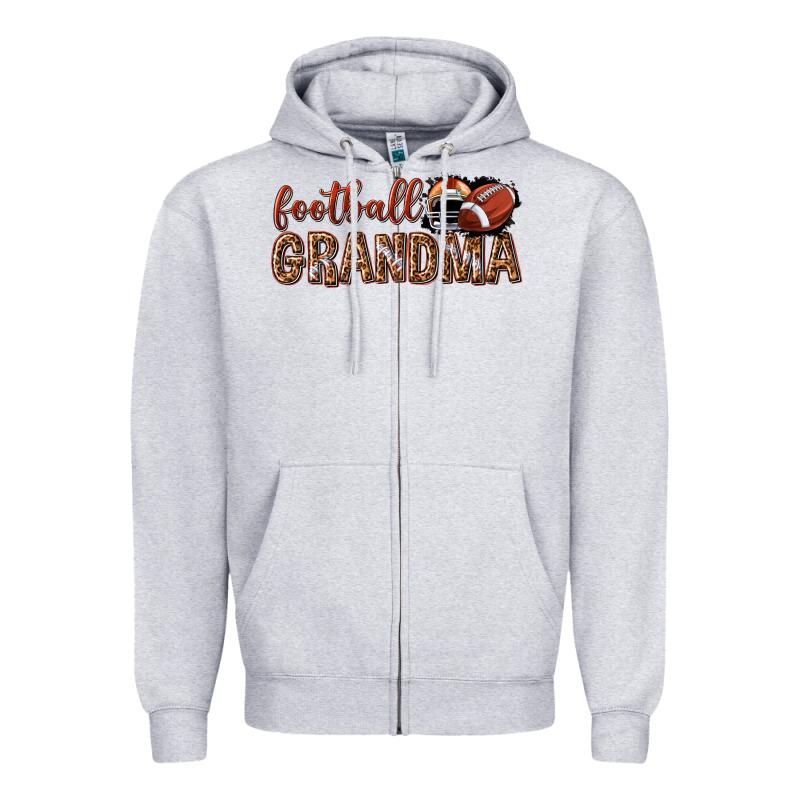 Football Grandma With Leopard Zipper Hoodie by texasbilliewilder | Teevron