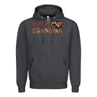Smoke football grandma with leopard Zipper Hoodie - texasbilliewilder