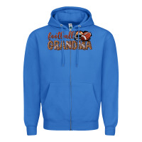 True Royal football grandma with leopard Zipper Hoodie - texasbilliewilder