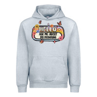 Heather Grey ask me about my pronouns Urban Hoodie - MaliasSmallBusiness