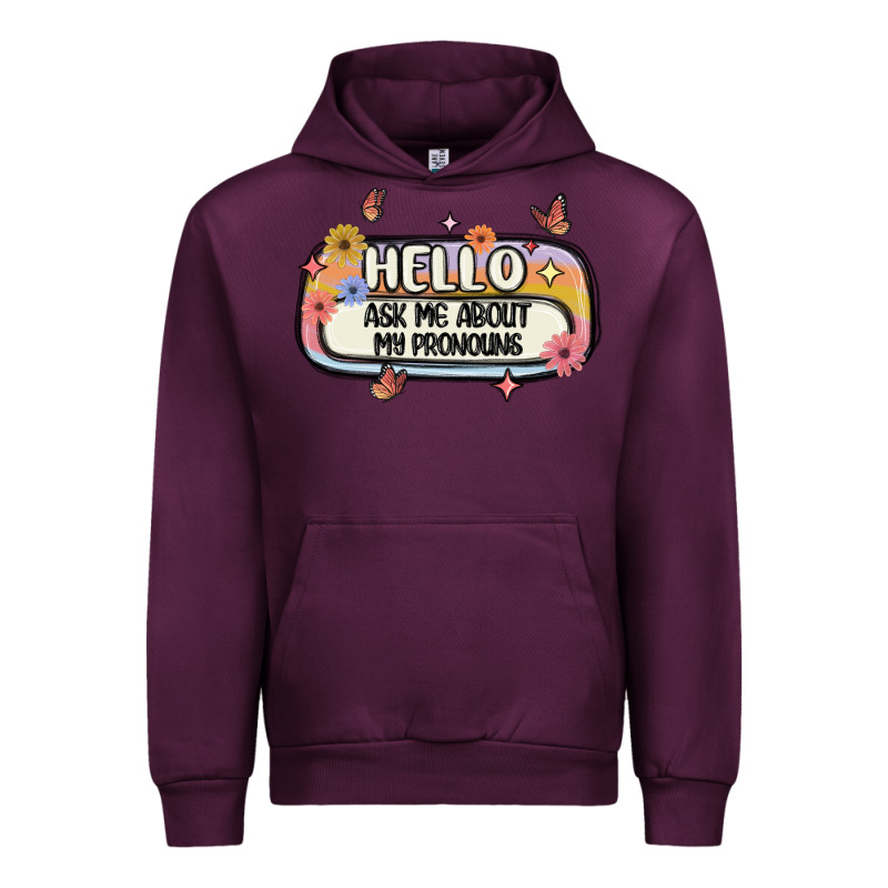 Ask Me About My Pronouns Urban Hoodie by MaliasSmallBusiness | Teevron