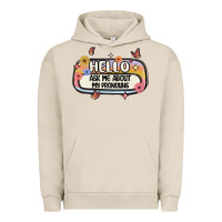 Pigment French Oak ask me about my pronouns Urban Hoodie - MaliasSmallBusiness