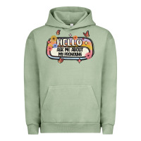 Pigment Oil Green ask me about my pronouns Urban Hoodie - MaliasSmallBusiness