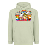 Matcha rainbow coffee cups Heavyweight Hoodie - Zillion Design Studio