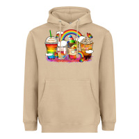 Mushroom rainbow coffee cups Heavyweight Hoodie - Zillion Design Studio