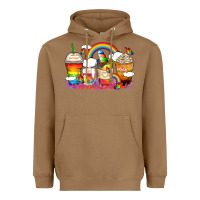 Toasted Coconut rainbow coffee cups Heavyweight Hoodie - Zillion Design Studio