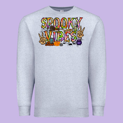 Spooky Vibes Premium Sweatshirt Designed By Racoondesign
