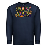 Navy spooky vibes Premium Sweatshirt - RacoonDesign