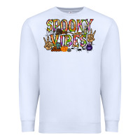 White spooky vibes Premium Sweatshirt - RacoonDesign
