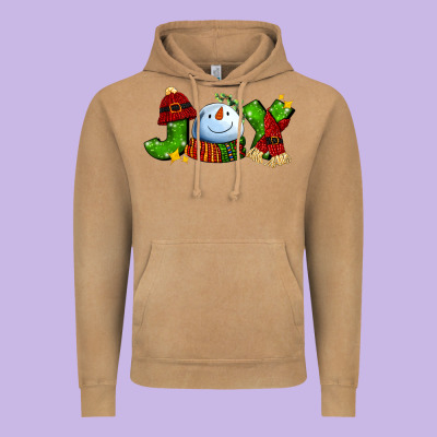 Joy For Christmas With Snowman Vintage Hoodie Designed By Adodesignshop