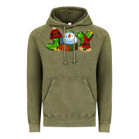 Vintage Olive joy for christmas with snowman Vintage Hoodie - AdoDesignShop