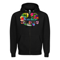 Black teacher off duty Zipper Hoodie - Zillion Design Studio