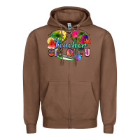 Chestnut teacher off duty Zipper Hoodie - Zillion Design Studio