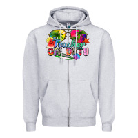 Heather Grey teacher off duty Zipper Hoodie - Zillion Design Studio