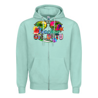 Seafoam teacher off duty Zipper Hoodie - Zillion Design Studio