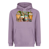 Lavender safari animals coffee cups Heavyweight Hoodie - Zillion Design Studio