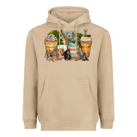 Mushroom safari animals coffee cups Heavyweight Hoodie - Zillion Design Studio