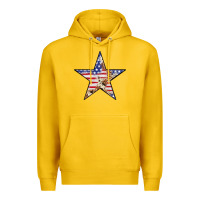 Lemon American Flag Star Premium Hoodie - LillyAllenDesigns