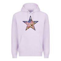 Lilac American Flag Star Premium Hoodie - LillyAllenDesigns