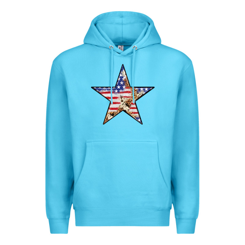 American Flag Star Premium Hoodie by LillyAllenDesigns | Teevron