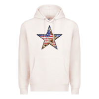 Pale Pink American Flag Star Premium Hoodie - LillyAllenDesigns