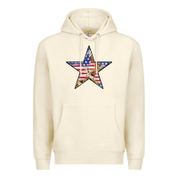 Sandshell American Flag Star Premium Hoodie - LillyAllenDesigns