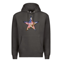 Smoke American Flag Star Premium Hoodie - LillyAllenDesigns