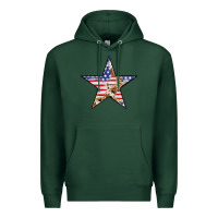 Sports Green American Flag Star Premium Hoodie - LillyAllenDesigns