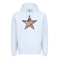 White American Flag Star Premium Hoodie - LillyAllenDesigns