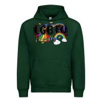 Forest Green lgbtq  friendly Urban Hoodie - MaliasSmallBusiness