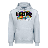 Heather Grey lgbtq  friendly Urban Hoodie - MaliasSmallBusiness