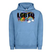 Pigment Pebble Blue lgbtq  friendly Urban Hoodie - MaliasSmallBusiness