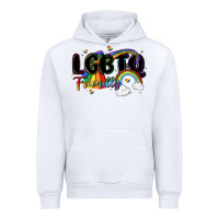 White lgbtq  friendly Urban Hoodie - MaliasSmallBusiness