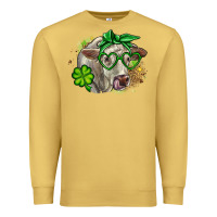 Antique Gold Charolais St. Patrick's Day Premium Sweatshirt - OliviaCreatesArt