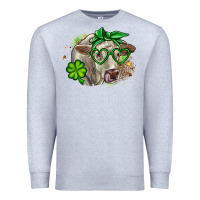 Heather Grey Charolais St. Patrick's Day Premium Sweatshirt - OliviaCreatesArt