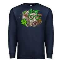 Navy Charolais St. Patrick's Day Premium Sweatshirt - OliviaCreatesArt