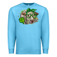 Ocean Blue Charolais St. Patrick's Day Premium Sweatshirt - OliviaCreatesArt