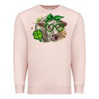 Pale Pink Charolais St. Patrick's Day Premium Sweatshirt - OliviaCreatesArt