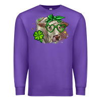 Purple Charolais St. Patrick's Day Premium Sweatshirt - OliviaCreatesArt