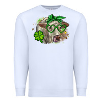 White Charolais St. Patrick's Day Premium Sweatshirt - OliviaCreatesArt