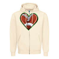 Sandshell football heart Zipper Hoodie - texasbilliewilder