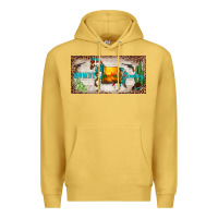 Antique Gold western howdy cowboy horse sunset weapon cactus leopard  license plate Premium Hoodie - BarkalooDesign