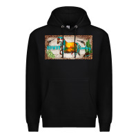 Black western howdy cowboy horse sunset weapon cactus leopard  license plate Premium Hoodie - BarkalooDesign