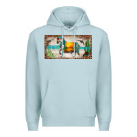 Blue Mist western howdy cowboy horse sunset weapon cactus leopard  license plate Premium Hoodie - BarkalooDesign