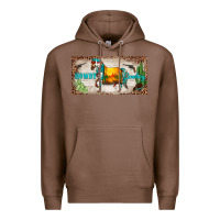 Chestnut western howdy cowboy horse sunset weapon cactus leopard  license plate Premium Hoodie - BarkalooDesign