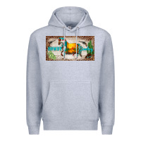 Heather Grey western howdy cowboy horse sunset weapon cactus leopard  license plate Premium Hoodie - BarkalooDesign