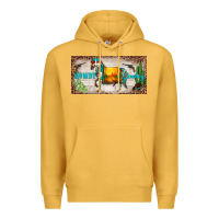 Mustard western howdy cowboy horse sunset weapon cactus leopard  license plate Premium Hoodie - BarkalooDesign