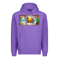 Purple western howdy cowboy horse sunset weapon cactus leopard  license plate Premium Hoodie - BarkalooDesign